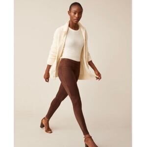 J. Mclaughlin‎ dark brown faux suede Lori legging pant size large